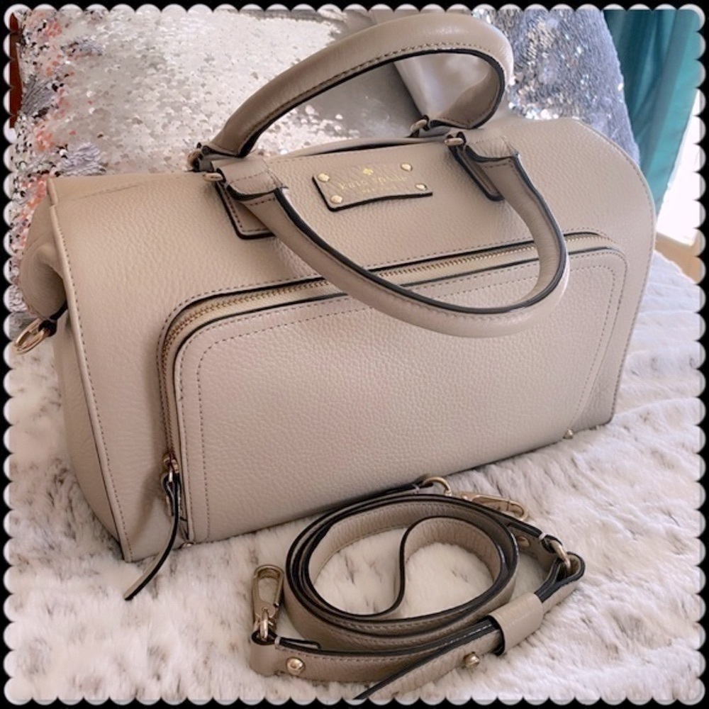 BEAUTIFUL KATE SPADE BEIGE / SAND DOCTOR STYLE SATCHEL BAG ♠️